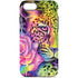 Neon Rainbow Cheetah with Rose by Sheena Pike iPhone Cases