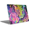 Neon Rainbow Cheetah with Rose by Sheena Pike Apple MacBook Air Skin