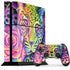 Neon Rainbow Cheetah with Rose by Sheena Pike PlayStation PS4 Skins
