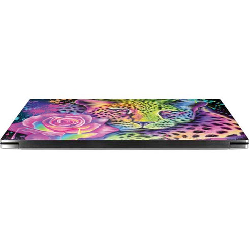 Neon Rainbow Cheetah with Rose by Sheena Pike Dell XPS Skin