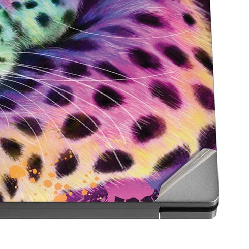 Neon Rainbow Cheetah with Rose by Sheena Pike Dell XPS Skin