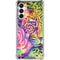 Neon Rainbow Cheetah with Rose by Sheena Pike Galaxy A16 5G Clear Case