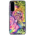Neon Rainbow Cheetah with Rose by Sheena Pike Galaxy A36 5G Clear Case