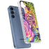 Neon Rainbow Cheetah with Rose by Sheena Pike Galaxy A55 5G Clear Case