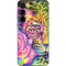 Neon Rainbow Cheetah with Rose by Sheena Pike Galaxy A55 5G Skin