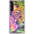 Neon Rainbow Cheetah with Rose by Sheena Pike Galaxy S24 FE Clear Case