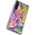 Neon Rainbow Cheetah with Rose by Sheena Pike Galaxy S24 FE Clear Case