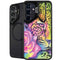 Neon Rainbow Cheetah with Rose by Sheena Pike Galaxy S25 Kickstand Case