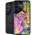 Neon Rainbow Cheetah with Rose by Sheena Pike Galaxy S24 Plus Kickstand Case