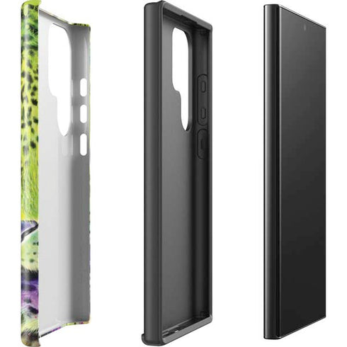 Neon Rainbow Cheetah with Rose by Sheena Pike Galaxy S25 Ultra Impact Case