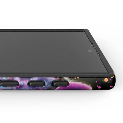 Neon Rainbow Cheetah with Rose by Sheena Pike Galaxy S25 Ultra Impact Case