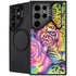 Neon Rainbow Cheetah with Rose by Sheena Pike Galaxy S25 Ultra Kickstand Case
