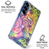 Neon Rainbow Cheetah with Rose by Sheena Pike Galaxy S25 Clear Case