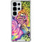 Neon Rainbow Cheetah with Rose by Sheena Pike Galaxy S25 Ultra Clear Case