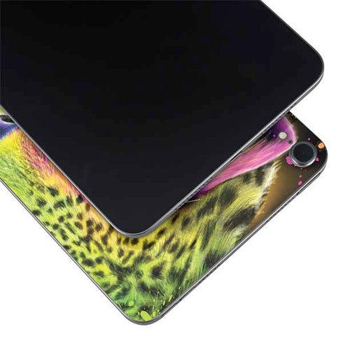 Neon Rainbow Cheetah with Rose by Sheena Pike Apple iPad Mini Skin