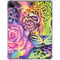 Neon Rainbow Cheetah with Rose by Sheena Pike iPad Pro 11in (2024) Clear Case
