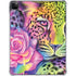 Neon Rainbow Cheetah with Rose by Sheena Pike iPad Pro 11in (2024) Clear Case