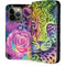 Neon Rainbow Cheetah with Rose by Sheena Pike iPhone 13 Pro Folio Case