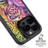 Neon Rainbow Cheetah with Rose by Sheena Pike iPhone 13 Pro Kickstand Case