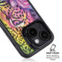 Neon Rainbow Cheetah with Rose by Sheena Pike iPhone 14 Kickstand Case
