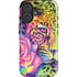 Neon Rainbow Cheetah with Rose by Sheena Pike iPhone 16 Magsafe Impact Case