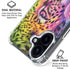 Neon Rainbow Cheetah with Rose by Sheena Pike iPhone 16 Plus Clear Case