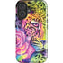 Neon Rainbow Cheetah with Rose by Sheena Pike iPhone 16 Plus Impact Case