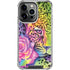 Neon Rainbow Cheetah with Rose by Sheena Pike iPhone 16 Pro Clear Case