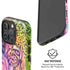 Neon Rainbow Cheetah with Rose by Sheena Pike iPhone 16 Pro Max Magsafe Impact Case