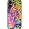 Neon Rainbow Cheetah with Rose by Sheena Pike iPhone 16 Skin