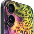 Neon Rainbow Cheetah with Rose by Sheena Pike iPhone 16 Skin