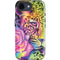 Neon Rainbow Cheetah with Rose by Sheena Pike iPhone 16e Impact Case