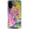 Neon Rainbow Cheetah with Rose by Sheena Pike iPhone 17 Clear Case