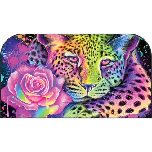 Neon Rainbow Cheetah with Rose by Sheena Pike Nintendo Switch 2 (2025) with Joy-Con Skin