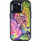 Neon Rainbow Cheetah with Rose by Sheena Pike Otterbox Defender iPhone Skin
