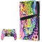 Neon Rainbow Cheetah with Rose by Sheena Pike PS5 Pro Bundle Skin