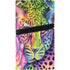 Neon Rainbow Cheetah with Rose by Sheena Pike PS5 Pro Console Skin