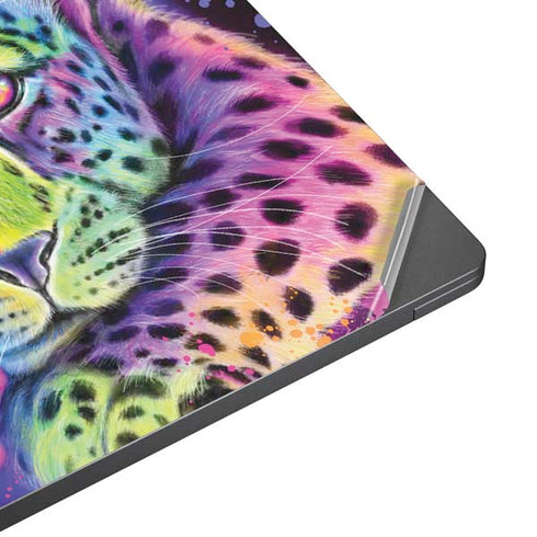 Neon Rainbow Cheetah with Rose by Sheena Pike Surface Laptop 7 13.8in Skin