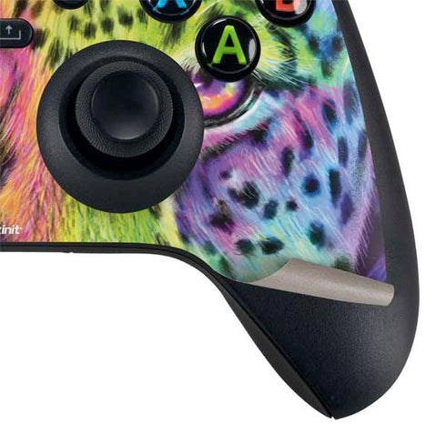 Neon Rainbow Cheetah with Rose by Sheena Pike XBox Series X Digital Edition Bundle Skin