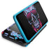 Liquid Blue Neon Skull with Glasses Nintendo Skins