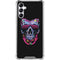 Liquid Blue Neon Skull with Glasses Gabb Phone 4 Clear Case