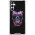 Liquid Blue Neon Skull with Glasses Gabb Phone 4 Clear Case