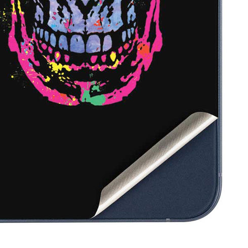 Liquid Blue Neon Skull with Glasses Galaxy A35 5G Skin
