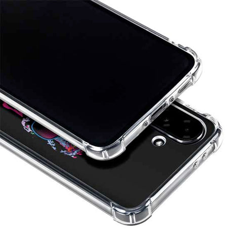 Liquid Blue Neon Skull with Glasses Galaxy A36 5G Clear Case
