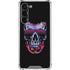 Liquid Blue Neon Skull with Glasses Galaxy S24 FE Clear Case