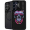 Liquid Blue Neon Skull with Glasses Galaxy S24 FE Kickstand Case