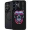 Liquid Blue Neon Skull with Glasses Galaxy S24 Plus Kickstand Case