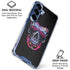 Liquid Blue Neon Skull with Glasses Galaxy S25 Clear Case