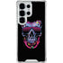Liquid Blue Neon Skull with Glasses Galaxy S25 Ultra Clear Case