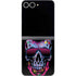 Liquid Blue Neon Skull with Glasses Galaxy Z Flip6 Skin
